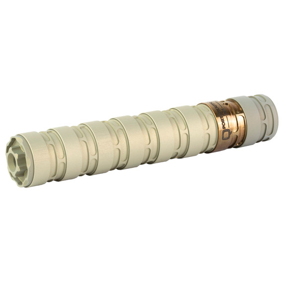 Q Erector Suppressor, 22 LR, 7.6 in, Aluminum and Stainless Steel, Tan, 1/2X28 Thread Pitch SIL-E-22