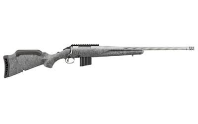 Ruger American Generation II, Bolt Action Rifle, 6MM ARC, 20 in Spiral Fluted Barrel, 1:7.7 in Twist, Threaded 5/8 in-24, Muzzle Brake, Cerakote Finish, Gunmetal , Gray Splatter Synthetic Stock, Manual Safety, Picatinny Rail, 10 Rounds, 1 Mag 46910
