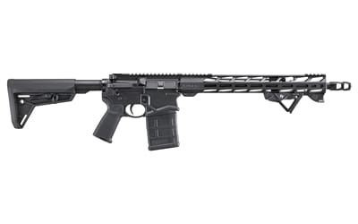 Ruger SFAR, TALO Edition, Semi-auto Modern Sporting Rifle, 762NATO/308 Winchester, 16.1 in Threaded Barrel, 1:10 in RH Twist, 5/8 in-24 Thread Pattern, Type II Hard-Coat Anodized Finish, Black, Magpul