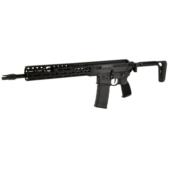 Sig Sauer MCX SPEAR-LT, Semi-auto Rifle, 223 Remington/5.56NATO, 16 in Barrel, Anodized Finish, Black, Side Folding Stock, Flatblade Match Trigger, 13 in Lightweight Ergonomic M-LOK Handguard, Fully A