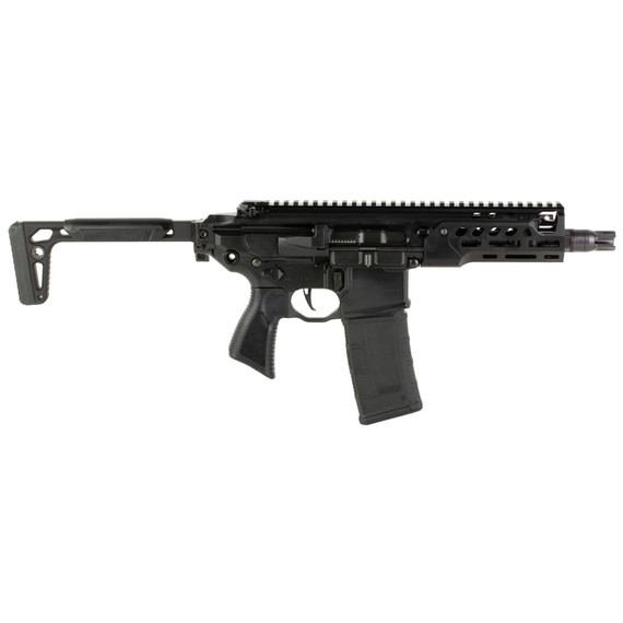 Sig Sauer MCX, Rattler LT, Semi-auto, Short Barreled Rifle, 300 Blackout, 6.75 in Barrel, SIG QRD Flash Hider, Anodized Finish, Black, Folding Stock, Ambidextrous Controls, M-LOK Handguard, 30 Rounds, 1 Mag RMCX-300B-6B-LT-SBR