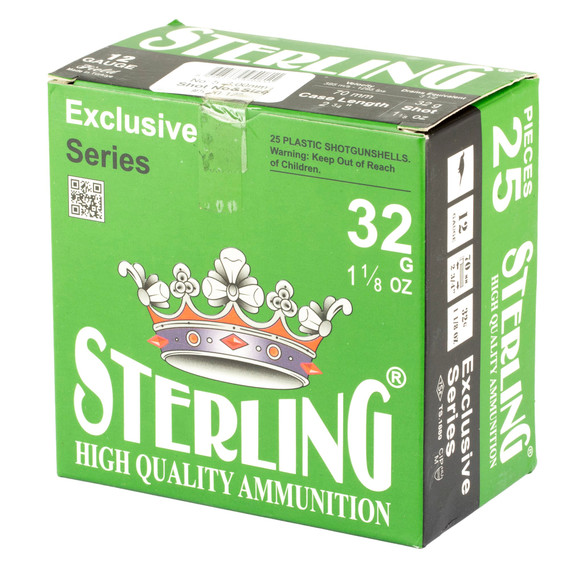 Sterling Exclusive Series, 12 Gauge 2.75 in, #5, 1 1/8 oz, Shot Shell, 25 Round Box 8698779950804