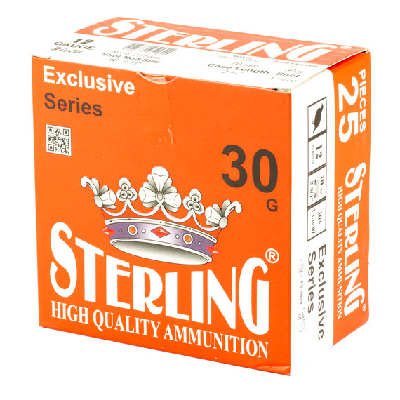 Sterling Exclusive Series, 12 Gauge 2.75 in, #6, 1 1/6 oz, Shot Shell, 25 Round Box 8698779950620