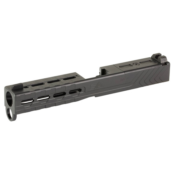 Sylvan Arms Complete Custom Slide, Trijicon RMR Slide Cut, For Glock 17 GEN5, DLC Finish, Black, Includes Internals, RMR Cover/Adapter Plate, RMR Locating Pins and Plate Screws GL17G4SK