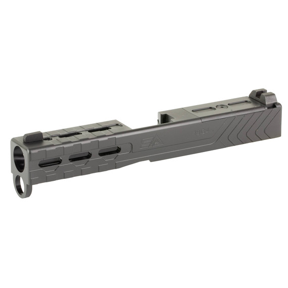 Sylvan Arms Complete Custom Slide, Trijicon RMR Slide Cut, For Glock 19 GEN4, DLC Finish, Black, Includes Internals, RMR Cover/Adapter Plate, RMR Locating Pins and Plate Screws GL19G4SK
