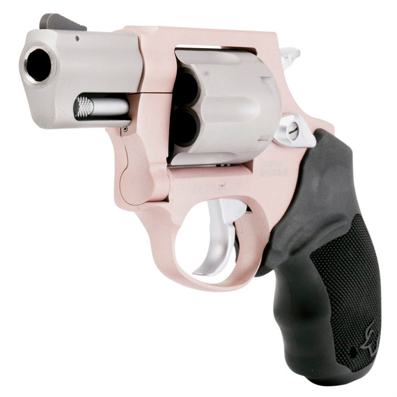 Taurus Model 856, Double Action, Metal Frame Revolver, Small Frame, 38 Special +P, 2 in Barrel, Steel, Matte Finish, Rose Gold and Stainless Steel, Rubber Grips, Fixed Sights, 6 Rounds 2-85629ULC28