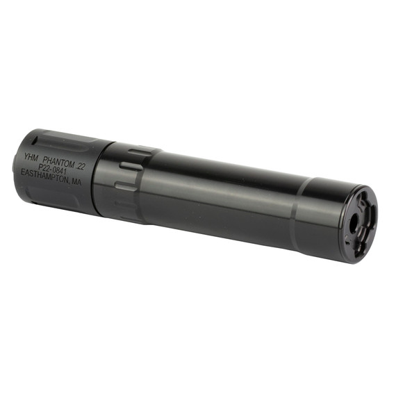 Yankee Hill Phantom Suppressor, 22LR, 17HMR, 22MAG, 5.7x28, 5.5 in Long, 1.1 in Diameter, Black, Aluminum and Stainless Steel YHM-4380