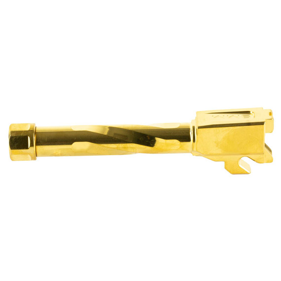 Zaffiri Precision Pistol Barrel, 9MM, 4.65 in, Threaded 1/2X28, Titanium Nitride Finish, Gold, Fits Sig P320 Compact ZP.320BTG