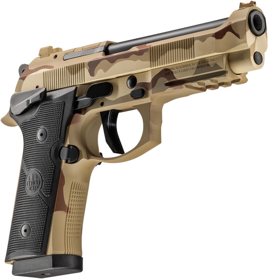 Beretta SPEC0732A10 92XI Combat Full Size Frame 9mm Luger 10+1 4.70 Black Inox Steel Barrel, Desert Combat Uniform Cerakote Serrated Steel Slide & Steel Frame w/Beavertail & Pic Rail, Black Textured Grip, Ambi, Pistol
