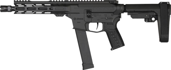 CMMG 10A570FAB Banshee MK10 10mm Auto 15+1 8 Black Nitride Threaded Barrel, M-LOK Handguard, Black Armor Cerakote Aluminum Receiver w/Pic Rail, 6 Position CMMG RipBrace, Black CMMG Zeroed Grip, Glock Compatible, Tactical Pistol