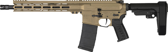 CMMG 30AB20FCT Banshee MK4 300 Blackout 30+1 12.50 Black Nitride Medium Taper Threaded Barrel, EML 7 M-LOK Handguards, Coyote Tan Cerakote Aluminum Pic Rail Receiver, CMMG Zeroed Grips, Tactical Pistol