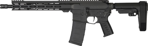 CMMG 55AC20AAB Banshee MK4 5.56x45mm 30+1 12.50 Black Nitride Medium Taper Threaded Barrel, EML 11 M-LOK Handguards, Black Armor Cerakote Aluminum Pic Rail Receiver, CMMG Zeroed Grips, Tactical Pistol