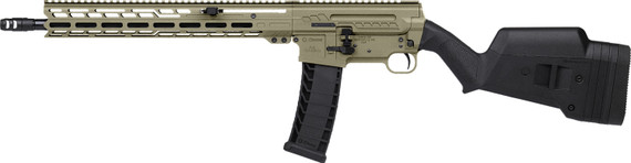 CMMG 94AC80FCT Dissent BR4 *CA Compliant 9mm Luger 10+1 16.10 Black Nitride Threaded Barrel, Coyote Tan Cerakote Pic Rail Aluminum Receiver, Magpul SGA Black Poly Stock, Rifle