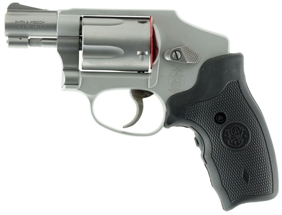 Smith & Wesson 150972 Model 642 Airweight 38 S&W Spl +P 5 Shot 1.88 in Stainless Steel Barrel/Cylinder, Matte Silver Aluminum Alloy J-Frame, Includes Crimson Trace LG-305 Lasergrip, No Internal Lock , Revolver