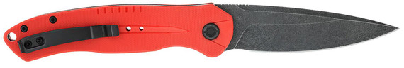 CobraTec Knives REDDIABLOAUTO Diablo 3.50 Fold Black Stonewashed D2 Steel Blade, 4.75 Red Textured G10 Scales Handle, Knife