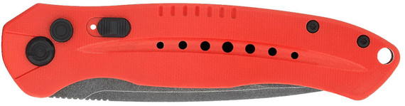 CobraTec Knives REDDIABLOAUTO Diablo 3.50 Fold Black Stonewashed D2 Steel Blade, 4.75 Red Textured G10 Scales Handle, Knife