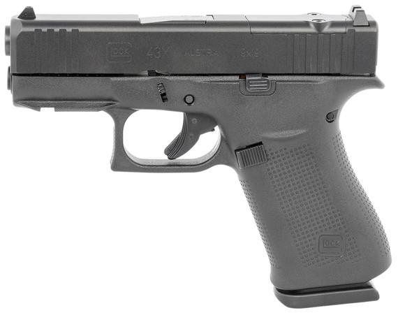 Glock PX4350204FRMOSMM G43X MOS Miami Mingo Sub-Compact Frame 9mm Luger 10+1 3.41 Black GMB Barrel, Black w/Pink Flamingos MOS Cut/Serrated Steel Slide, Black w/Pink Accents Poly Frame w/Pic Rail, Black Textured, Ambi, Pistol