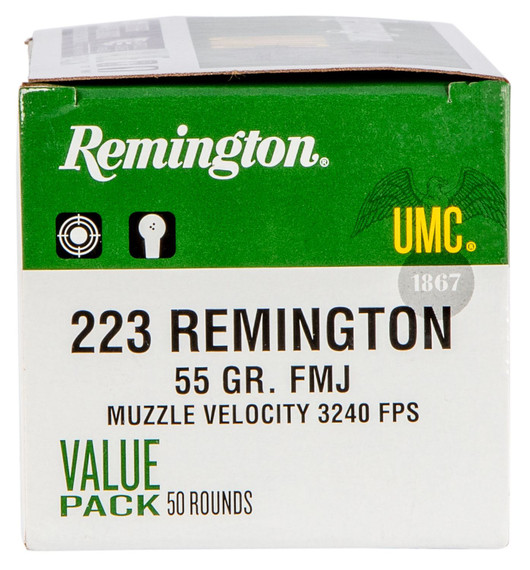 Remington 23966 UMC Value Pack 223Rem 55gr Full Metal Jacket 50 Per Box/8 Case Centerfire, Rifle Ammunition
