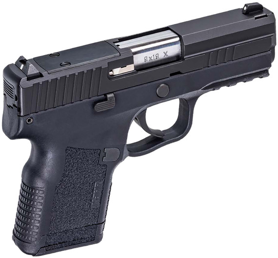 Kahr KX9094RD10 X9 9mm Luger 10+1 3.54 Stainless Steel Barrel, Blackened Optic Ready/Serrated Stainless Steel Slide, Black Poly Frame w/Pic Rail, Pistol