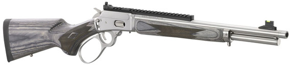Marlin 70433 1894 SBL 357 Mag 8+1 16.10 Stainless Polished Threaded Barrel& Pic Rail Receiver, Fixed Gray Laminate Stock, Rifle