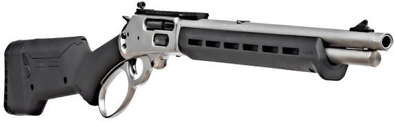 Marlin 70912 1895 Trapper 45-70 Gov 5+1 16.17 Satin Threaded Barrel, Pic Rail Stainless Steel Receiver, Black Adj Magpul ELG Synthetic Stock, Rifle