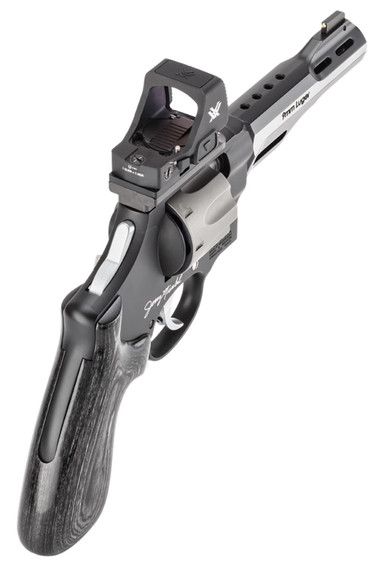 Smith & Wesson 14045 PC Model 327 w/Optic N-Frame 9mm Luger 8 Shot 5 Black/SS Ported Barrel, Black Scandium Alloy Frame, JM Signature Black Laminate Grip, Vortex CompDot, C.O.R.E Optic System, Revolver