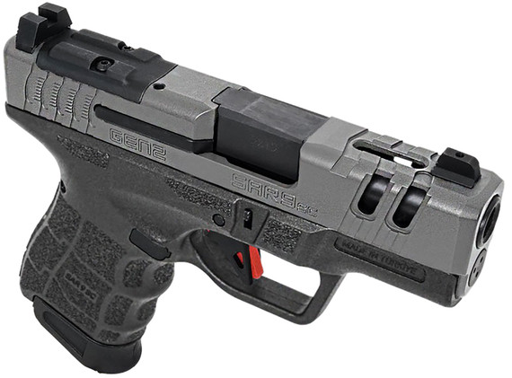 SAR USA SAR9SCG2PT SAR9 SC Gen2 Sub-Compact Frame 9mm Luger 15+1 3.30 Black Steel Barrel, Platinum Cerakote Steel Optic Ready/Ported/Serrated Slide, Black Poly Frame, Black Poly Grip, Pistol