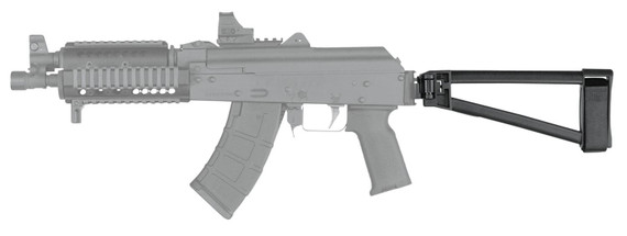 SB Tactical TF191301SB TF 1913 Side Fold Black Synthetic with 9.50 OAL & Nylon Strap for AR-Platform with 1913 Pic Rail (Tube Not Included), Brace