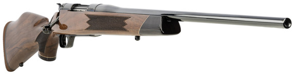 Weatherby MDX01N243NR2O Mark V Deluxe Full Size 243 Win 4+1 22 High Gloss Blued Fluted Barrel, High Gloss Blued Drilled & Tapped Steel Receiver, Gloss AA Walnut Fixed Stock, Rifle