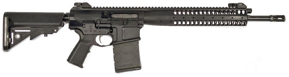 LWRC REPR Gas Piston Rifle REPRR7B16, 7.62 Nato/.308 Win, 16.1 in BBL, B5 SOPMOD Stock, Folding BUIS Sights, Geissele Trigger, 2-Pos Gas Block, Black Finish, 20 Rd, In Stock Ready To Ship