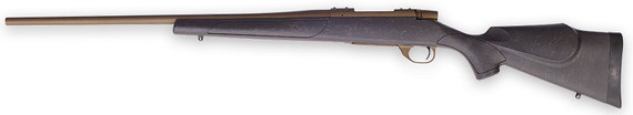 Weatherby VWB7MMPR4T Vanguard Weatherguard Full Size 7mm PRC 3+1 24 Burnt Bronze Cerakote Threaded Barrel, Drilled & Tapped Stainless Steel Receiver, Monte Carlo w/Raised Comb Black w/Bronze Webbing Synthetic Stock, Rifle