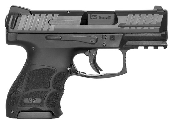 Heckler & Koch 81000094 VP9SK Sub-Compact 9mm Luger 10+1 3.39 Black Polygonal Rifled Barrel, Black Serrated Slide & Poly Frame w/Pic Rail & Serrated Trigger Guard, Black Finger Grooved Poly Grips Ambi, Pistol