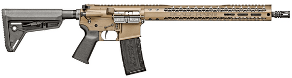 Black Rain Ordnance Spec15 Rifle BRO-CS-SPEC15-FDE, 5.56 NATO, 16" Barrel, Sopmod Stock, FDE, 30 Rds