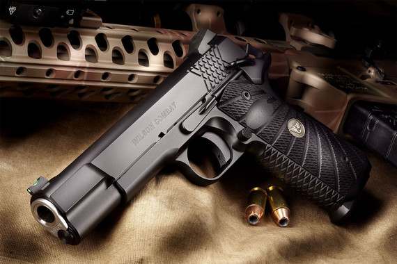 Wilson Combat X-TAC Elite Pistol XTCE-FS-45, 45 ACP, 5" Match, Fiber Optic, Black Armor-Tuff, 8 Rds