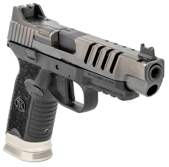FN 66100940 509 LS Edge 9mm Luger 10+1 5" Black Steel BBL, Graphite PVD Lightening Cut/Long Slide/Optic Cut/Serr Steel Slide, Matte Black Polymer Frame w/Pic Rail, Black Interchangeable Backstrap Grip,Pistol