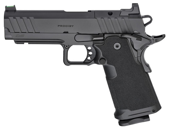 Springfield PH9117AOS 1911 DS Prodigy Compact 9mm Luger 20+1 4.25" Stainless Match Grade Bull BBL, Black Cerakote Carbon Steel Optic Ready/Serr Slide, Black Cerakote Steel Frame w/Beavertail & Pic Rail, Black Polymer Grip,Pistol