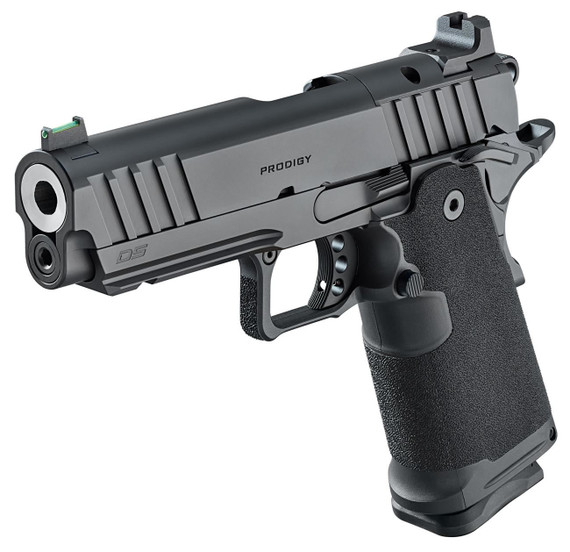 Springfield PH9117AOS 1911 DS Prodigy Compact 9mm Luger 20+1 4.25" Stainless Match Grade Bull BBL, Black Cerakote Carbon Steel Optic Ready/Serr Slide, Black Cerakote Steel Frame w/Beavertail & Pic Rail, Black Polymer Grip,Pistol
