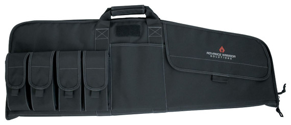 Advance Warrior Solutions RA36RCBL Raptor 36 in Black Polyester for Tactical Rifle, 4 Mag Pouch