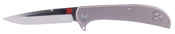 AL Mar Knives AMK4112 Ultralight Hawk 2.75 in Folding Talon Plain Satin D2 Steel Blade Titanium Handle