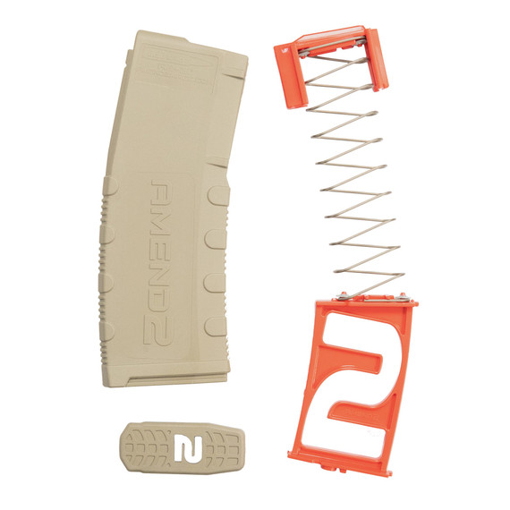Amend2 Mag, 223 Remington/556NATO, 10 Rounds, 30 Round Body Style, Fits AR Rifles, Polymer Construction, Flat Dark Earth 556MOD2F1030