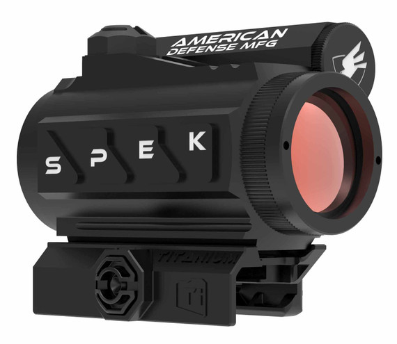 American Defense Mfg RDT1LO Spek T1 Black 1x20mm 2 MOA Red Dot Reticle
