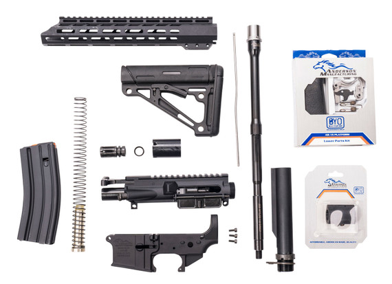 Anderson G2K823A003 AM-15 Complete Kit 5.56x45mm NATO AR Platform Black Hardcoat Anodized