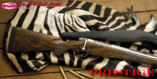 McMillan Prestige Hunting Rifle PRE416ReMM-24, 416 Rem Mag, Bolt Action, 24 in BBL 1x14 Twist, Matte Black Finsh, 4 Rd