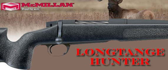 McMillan Long Range Hunter Rifle LRH308-24, 308 Win, Bolt Action, 24 in BBL 1x11 Twist, Matte Black Finsh, 4 Rd
