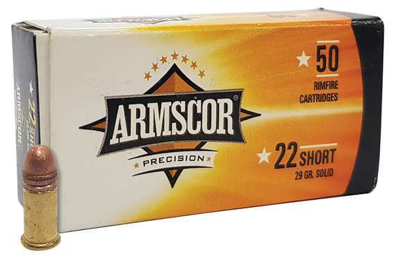 Armscor 50415 Rimfire 1 Brick 22 Short 29 gr Soft Point (SP) copper plated 500 Bx/ 10 Cs