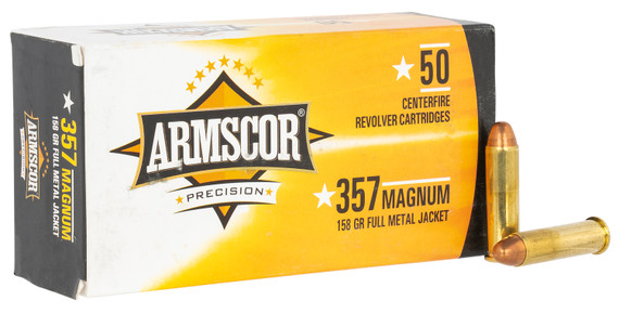 Armscor 50422 Pistol Ammo 357 Mag 158 gr Full Metal Jacket (FMJ) 50 Bx/ 20 Cs
