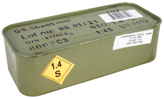 ATA Arms M193 Centerfire Rifle NATO Spec 5.56x45mm NATO 55 gr Full Metal Jacket (FMJ) 20 Bx/ 40 Cs 800rd Sealed Can
