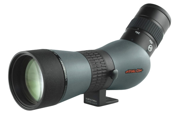Athlon Optics Ares ED Spotting Scope, 15-45x, 65mm, Angled Body, Green | 312002
