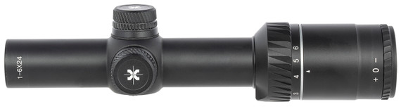 Axeon 2218703 30mm Black 1-6x24mm 30mm Tube Duplex Reticle