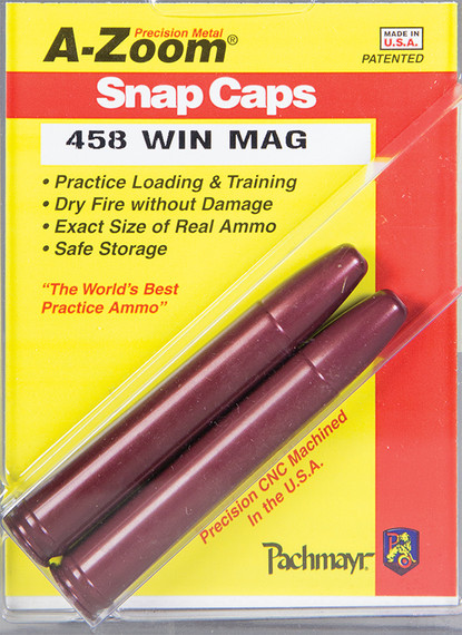 A-Zoom 12267 Snap Caps Rifle 458 Win Mag Aluminum 2 Bx